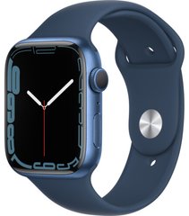 Apple Watch Series 7 GPS+Cellular 41mm Blue Aluminium case with Abyss Blue Sport band (MKHC3)