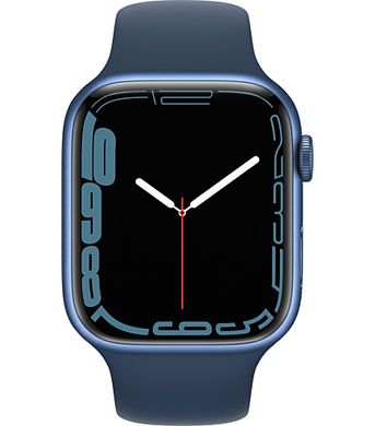 Apple Watch Series 7 GPS+Cellular 41mm Blue Aluminium case with Abyss Blue Sport band (MKHC3)
