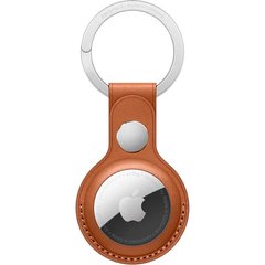 Кожаный брелок с кольцом Apple Leather Key Ring Saddle Brown для метки AirTag (MX4M2ZM/A)
