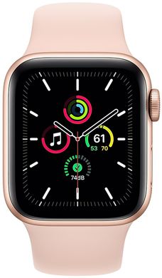 Apple Watch SE GPS 40mm Gold Aluminum Case with Pink Sport Band (MYDN2)