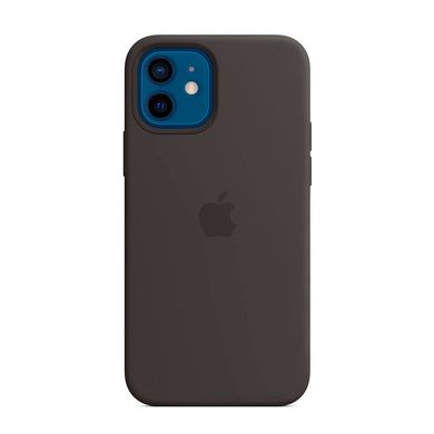 Чехол Apple Silicone Case with MagSafe Black для iPhone 12/12 Pro (MHL73)