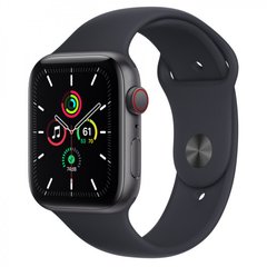 Apple Watch SE Series GPS + Cellular 44mm Space Gray Aluminium case with Midnight Sport band (MKRR3)