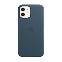 Чехол Apple Leather Case with MagSafe Baltic Blue для iPhone 12/12 Pro (MHKE3)