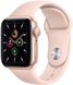 Apple Watch SE GPS 44mm Gold Aluminum Case with Pink Sport Band (MYDR2)