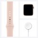 Apple Watch SE GPS 44mm Gold Aluminum Case with Pink Sport Band (MYDR2)