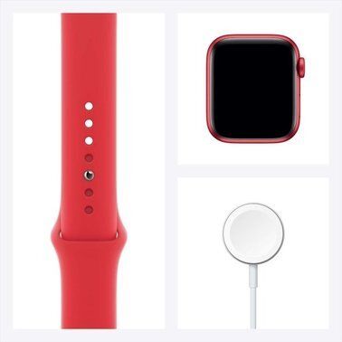 Apple Watch Series 6 40mm GPS Red Aluminum Case with (PRODUCT) RED Sport Band (M00A3)