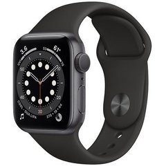 Apple Watch Series 6 40mm GPS Space Gray Aluminum Case with Black Sport Band (MG133)