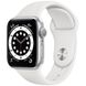 Apple Watch Series 6 40mm GPS Silver Aluminum Case with White Sport Band (MG283)
