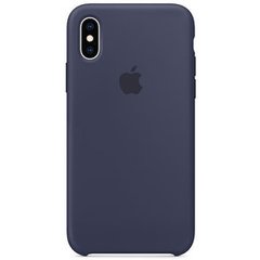 Чехол Apple Silicone Case Midnight Blue для iPhone Xs (MRW92)