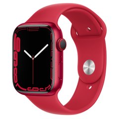 Apple Watch Series 7 GPS+Cellular 45mm (PRODUCT)Red Aluminium case with (PRODUCT)Red Sport band (MKM83)